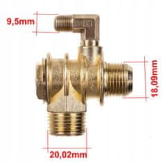 NEPOVRATNI VENTIL ZA KOMPRESOR 1/2" 3/4" S METALNIM OTVOROM ZA ODZRAČIVANJE
