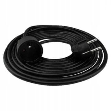 Produžni kabel 1 utičnica 5m sa/bez 3x1,5 mm2 crne boje