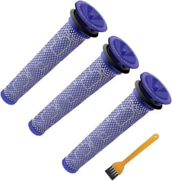 3x filter za Dyson V6 V7 V8 DC58 DC59 DC61 usisavač, periv + četka
