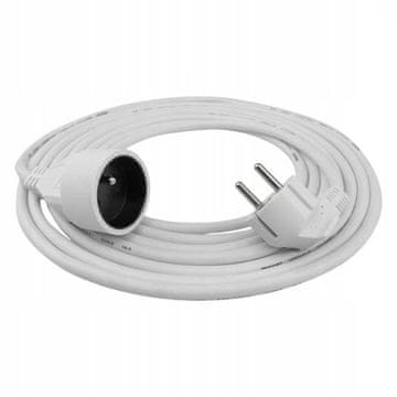 Produžni kabel 1 utičnica 5m sa/bez 3x1,5 mm2 bijeli