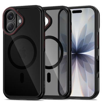 Tech-protect MagHybrid MagSafe maska za iPhone 17, crno / crvena