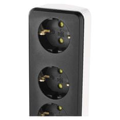 EMOS P1422SM GoSmart produžni kabel, 2 m, 4 utičnice, USB, bijelo-crni