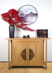 Bondek Azijska slika u okviru Ø 60 cm – Ribolov u planinama