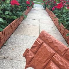 HOME & MARKER® Vrtna ograda s izgledom opeke, niska, protiv korova (rjava, 6 kom) | TERRABARIC