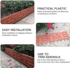 HOME & MARKER® Vrtna ograda s izgledom opeke, niska, protiv korova (rjava, 6 kom) | TERRABARIC