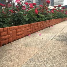 HOME & MARKER® Vrtna ograda s izgledom opeke, niska, protiv korova (rjava, 6 kom) | TERRABARIC