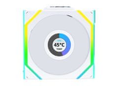 Lian Li UNI FAN SL bežični LCD ventilator, pakiranje od 3 komada + kontroler, bijeli (12SLLCD1W3W)