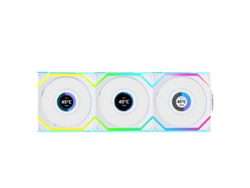 Lian Li UNI FAN SL bežični LCD ventilator, pakiranje od 3 komada + kontroler, bijeli (12SLLCD1W3W)