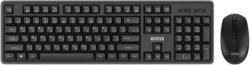 Marvo OFFICE WS005 COMBO bežični set tipkovnice i miša, SLO/HR raspored, 1600 DPI, crna