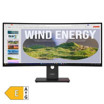 Lenovo ThinkVision T34WD-40 86,36cm (34") UWQHD VA 120Hz DP/HDMI/USB-C HDR10 Freesync zakrivljeni monitor 64AEGAT1EU