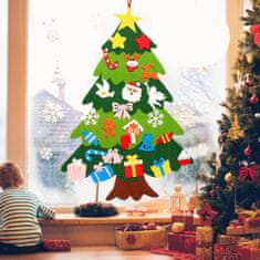 HOME & MARKER® Snjegović i božićno drvce od filca s 26 ukrasa, DIY dekoracija za djecu | SNOWMANTREE