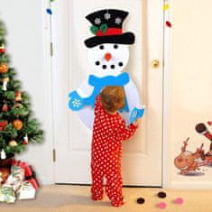 HOME & MARKER® Snjegović i božićno drvce od filca s 26 ukrasa, DIY dekoracija za djecu | SNOWMANTREE