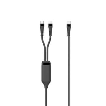MicroConnect razdjelnik 1x USB-C na 2x USB-C PD100W, 1,55 m, MC-2XUSBC-100W