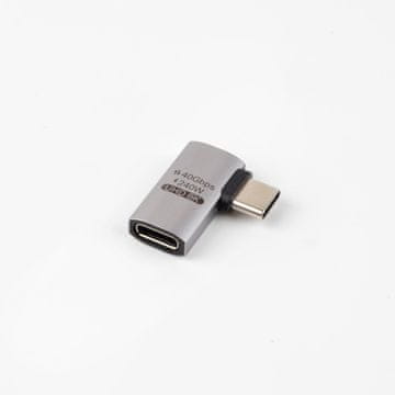 MicroConnect USB4 Gen 3x2 USB-C kutni adapter, 40 Gbps, 240 W, USB4-CCFA-240 W