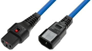 MicroConnect IEC brava C13 na C14, 1 m, MC-C13C14LOCK-1MB