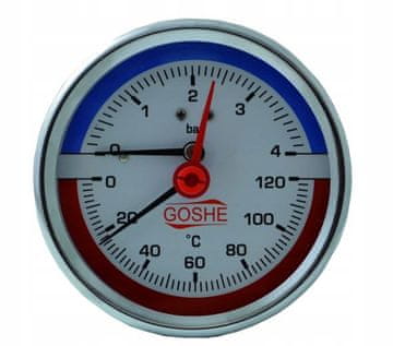 AKSIJSKI TERMOMANOMETAR 80MM 0-6 BAR 0-120°C 1/2""