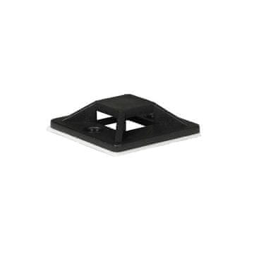 samoljepljivi nosači kabelskih vezica, 25 mm x 25 mm, pakiranje od 50 komada, crne, LVT-CABLEMOUNT-50B