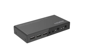 MicroConnect HDMI KVM preklopnik 4K@60Hz, 2x1, 4:4:4, MC-HDMIKVM0201-4K