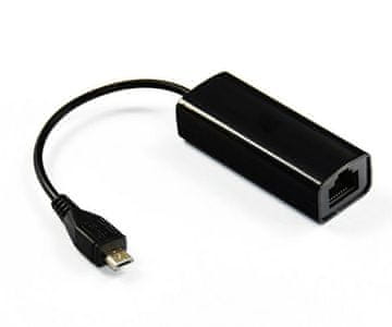 MicroConnect micro USB - RJ-45 crna