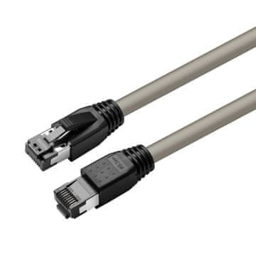 MicroConnect CAT8.1 S/FTP 0,25 m sivi zaštićeni LSZH, AWG 24