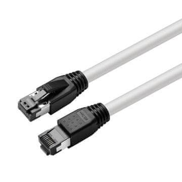 MicroConnect CAT8.1 S/FTP 0,25 m bijeli oklopljeni LSZH, AWG 24