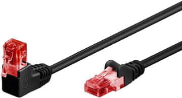 MicroConnect U/UTP CAT6 2M Crni PVC 1 x 90°