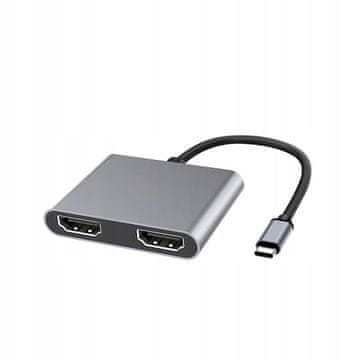 MicroConnect USB-C na HDMI ženski razdjelnik x2