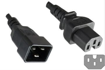 MicroConnect kabel za napajanje C20-C15 16A 1,8 m crni