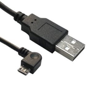 MicroConnect USB A na Micro USB B kabel, verzija 2.0, crni, 1,8 m, kutni, velika brzina do 480 Mbps, USBABMICRO18ANG