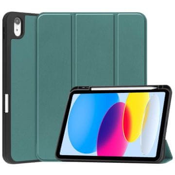 CoreParts trostruka TPU futrola s kotačićima - tamnozelena za iPad 10,9" 10. generacije, TABX-IP10-COVER25