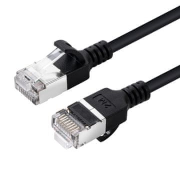 MicroConnect CAT6A U-FTP Slim LSZH mrežni kabel 0,50 m crne boje, V-FTP6A005S-SLIM