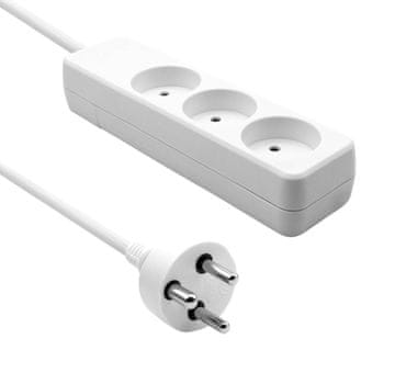 ProXtend danski produžni kabel s 3 utičnice 15 m bijeli, K3-K15W
