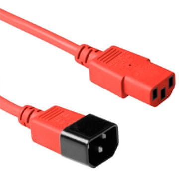 MicroConnect C14F na C13M kabel za napajanje, 0,9 m, crveni, PE1413R09