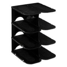 5Five® Prostorni organizator za cipele crne boje za 4 para cipela