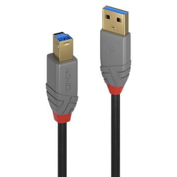 Lindy USB 3.2 kabel tipa A na B, Anthra Line, 1 m, 36741