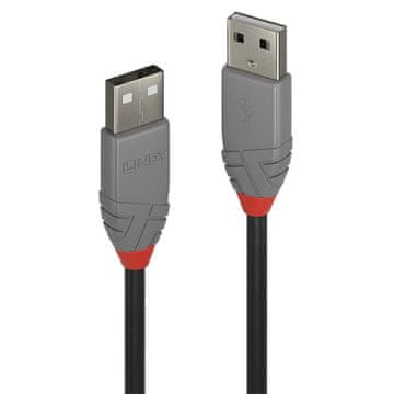 Lindy USB 2.0 kabel tipa A na A, 2 m, Anthra Line, 36693