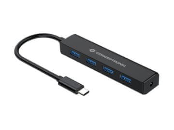 Conceptronic USB HUB s 4 USB 3.1 Type-C porta - 4x USB 3.0, CTC4USB3