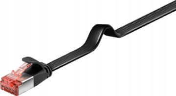 MicroConnect U/UTP CAT6 3M Crni ravni, V-UTP603S-FLAT