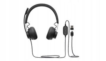 Logitech Zone žičane slušalice za timove, 981-000870