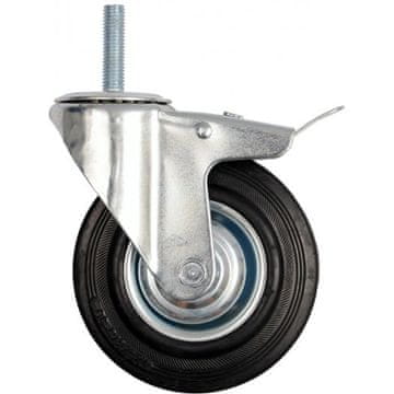 TOYA Vorel fiksni kotač s crnom gumom 75 mm
