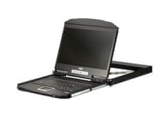 Aten 1U kratka USB HDMI konzola s UK tipkovnicom, kompletna UK šinska tipkovnica, CL3700NW-UK