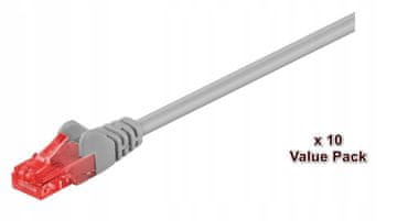 MicroConnect U/UTP CAT6 3M sivi 10 kom