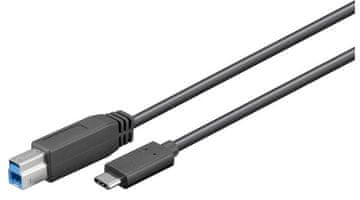 MicroConnect USB-C - USB 3.0 B kabel 1 m