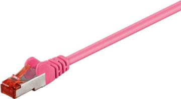 MicroConnect F/UTP CAT6 3m ružičasti PVC