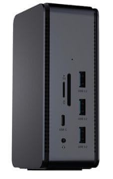 ProXtend USB4 dvostruka 8K priključna stanica, tamno srebrna, DOCK2XUSB4