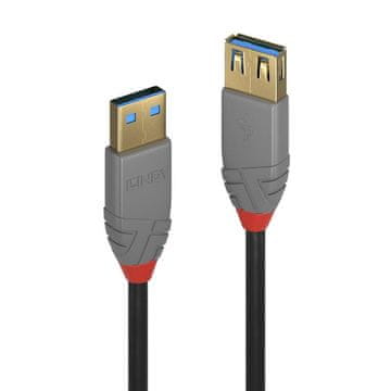 Lindy USB 3.2 produžni kabel tipa A 1 m Anthra Line 77Z31AA, 36761