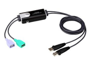 Aten KM Switch USB kabel s 2 porta i neograničenim brojem, 1,8 m, crni, CS62KM-AT