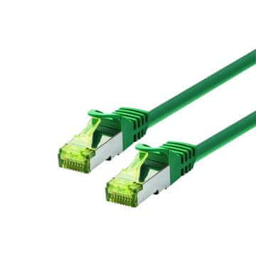 S/FTP CAT6A patch kabel 0,5 m zeleni LSOH 500MHz AWG26, TCR6ASS005G