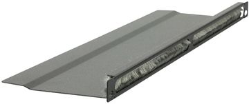 1/2U 19" L organizator kabela s četkom, crni, RAO215BL