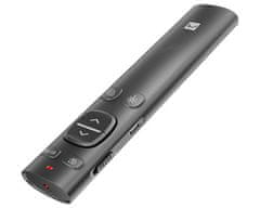 Natec Warbler 2 bežični laserski pokazivač, 8 tipki, punjiva baterija, 2,4 GHz / Bluetooth, USB-C